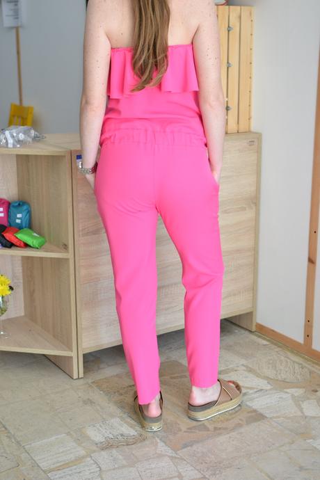 Ružový overal s, s