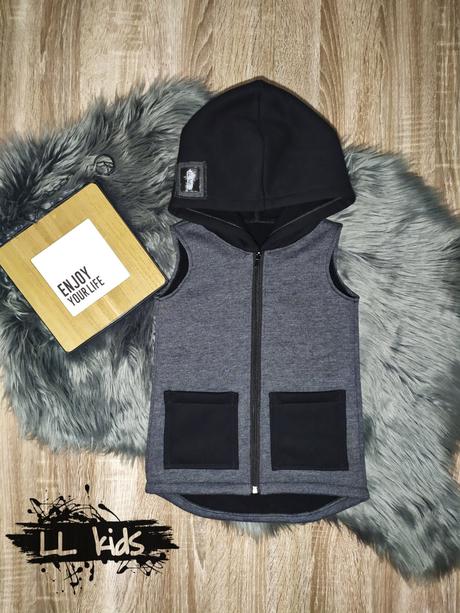 Tepláková vesta- hrubá, 86 - 128