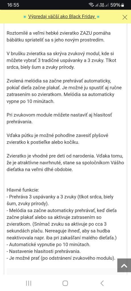 Zazu. psík dex, uspávačik. biely šum, 