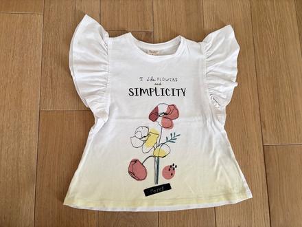 Krasne tricko zara s volanovymi rukavmi, zara,110