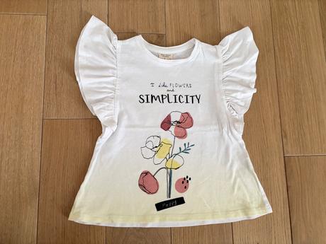 Krasne tricko zara s volanovymi rukavmi, zara,110