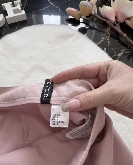 Pastelovo ružová sukňa h&m, h&m,xs