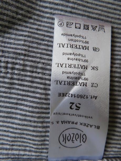 Pánske sako blažek, veľ. s-m, s