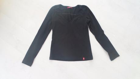 Elasticke cierne tricko s dlhym rukavom, esprit,s
