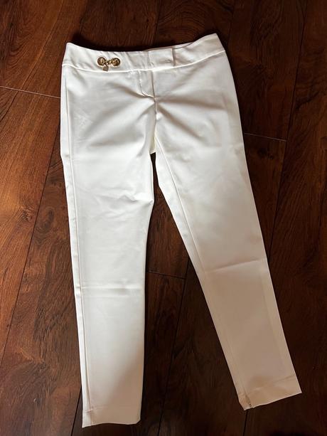 Biele elegantné nohavice gil santucci, m