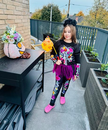 Dievčenský kostým - dia de los muertos kostra,