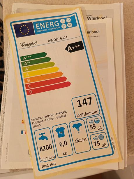 Práčka whirlpool awo/c 6304, whirlpool