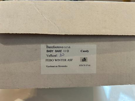 Baby bare shoes febo winter candy zimné (veľ.30), baby bare shoes,30