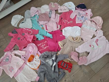 Balík jarneho oblečenia pre dievčatko 0-3 mesiac, 50–62