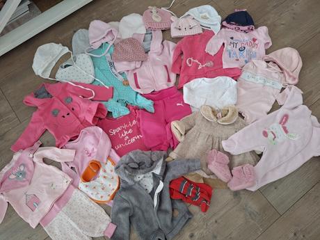 Balík jarneho oblečenia pre dievčatko 0-3 mesiac, 50–62