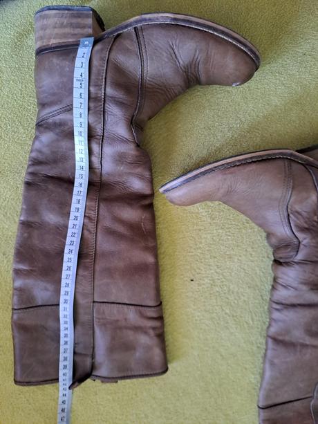 Hnedé kožené čižmy veľkosť 39, 39