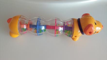 Psík s guličkami - hrkálka na upokojenie, 