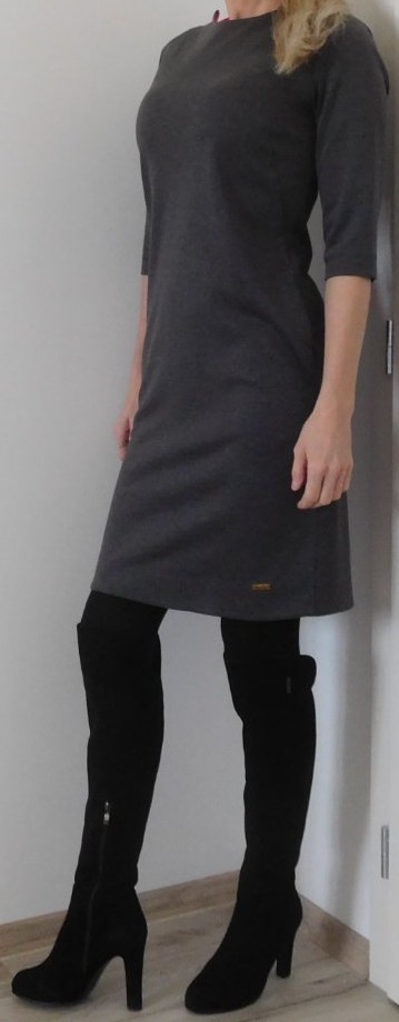 Elegantné elastické šatočky s ružovým detailom, 36, 36