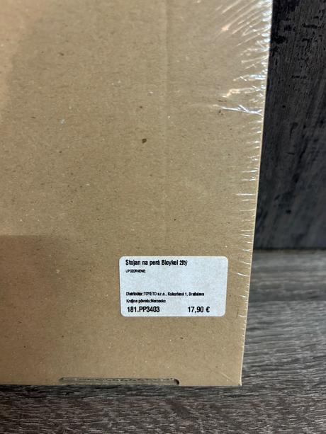 Werkhaus stojan na pera bicykel žlty,