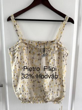 Nová blúzka s visačkou, bavlna s hodvábom, pietro, pietro filipi,l