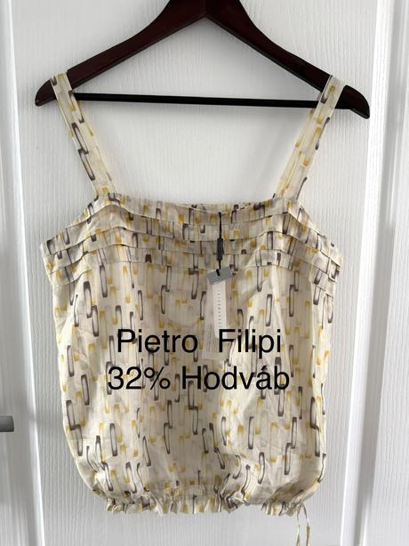 Nová blúzka s visačkou, bavlna s hodvábom, pietro, pietro filipi,l