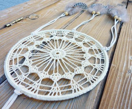 Lapač snov, svetlobéžový,