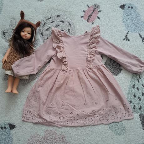 Šaty s volánmi a madeirou, h&m,92