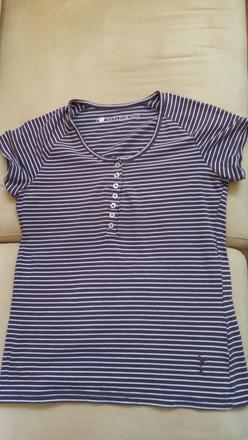 Pruhované tričko na jógu, l