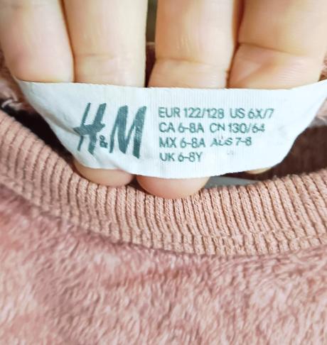 Dievčenská teplá mikinka, h&m,122