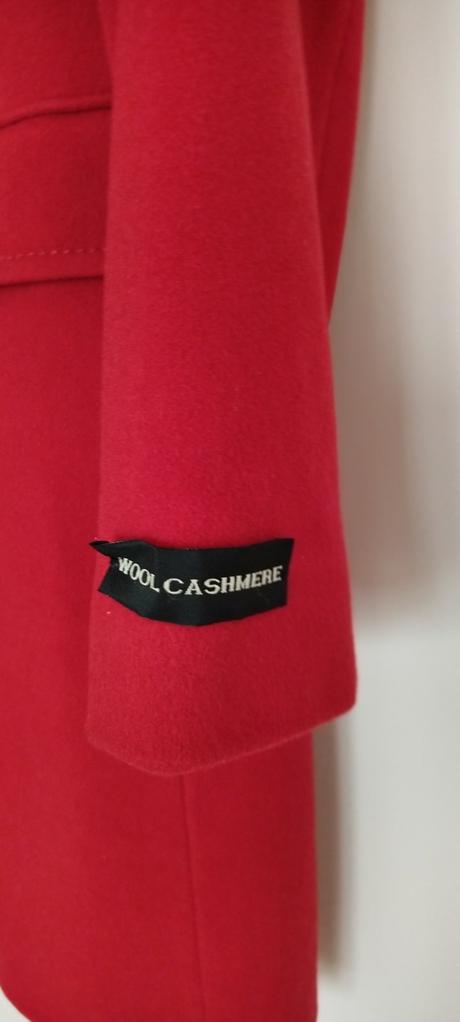 Kabát červený flausovy, 46