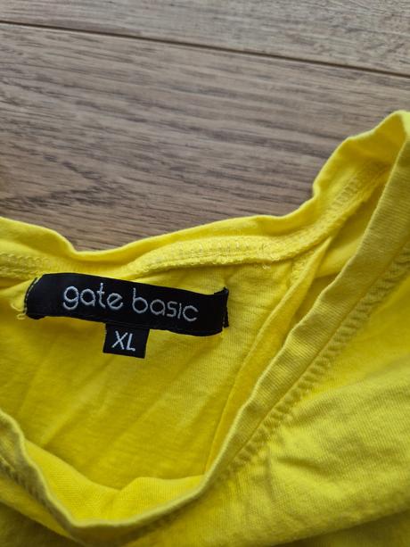 Žlté tričko z prekladanym chrbtom veľ. xl, gate,xl