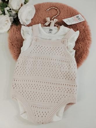 Fred & flo pletený set bledoružový, 74