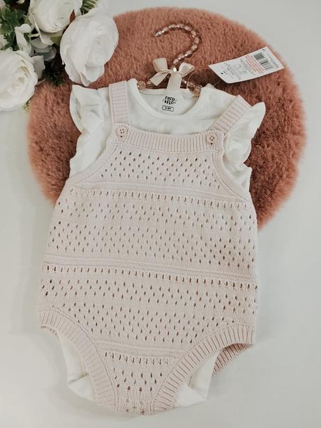 Fred & flo pletený set bledoružový, 74