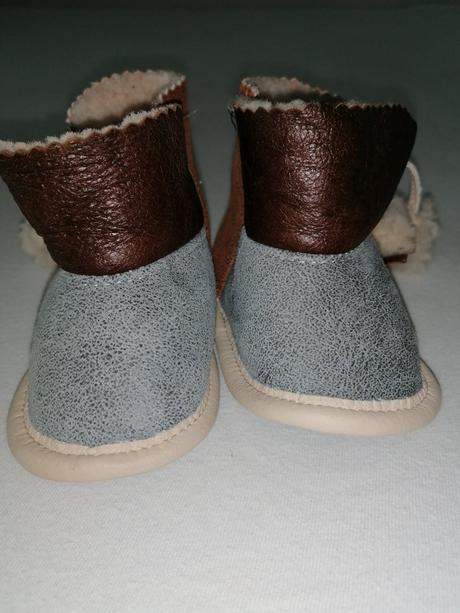 Baby topánočky s pravou kožou a ovčou vlnou z jarm, 21