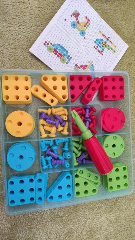 Kreatívna hračka- create & screw mosaic building, 