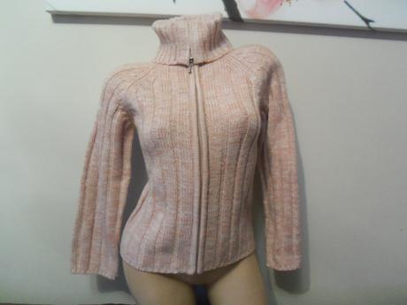 Ružový sveter/rolák - 2v1 - s/m, s