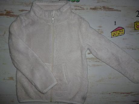 Biela fleecová mikinka, lupilu,98