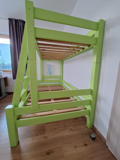 Poschodová posteľ - masív, 120 cm, šírka (cm): 120,dĺžka (cm): 200