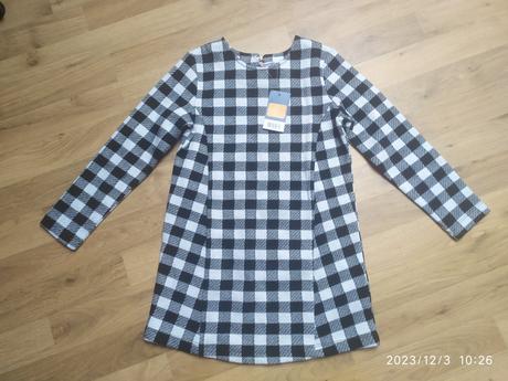 Čierno -biele kockovane šaty, lupilu,110