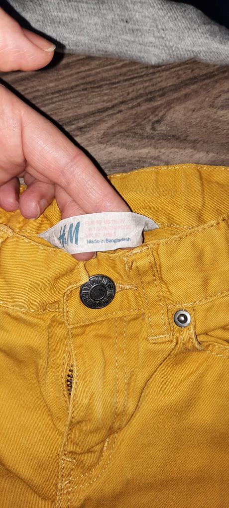 Riflove nohavice a polokošeľa 92-98, h&m,92