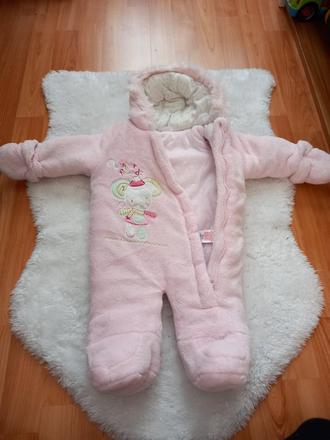 Hrubý dievčenský overal 0-3 mesiace, f&f,56