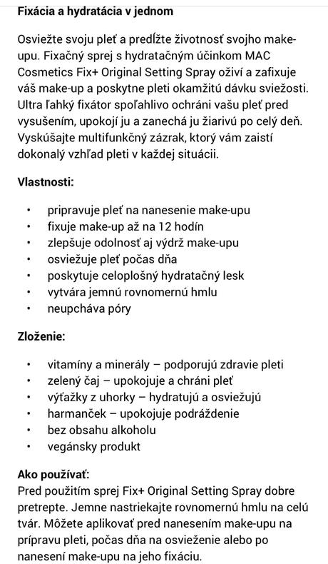 Fixater makeupu mac cosmetics, 