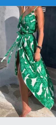 Šaty s tropickou potlačou, l