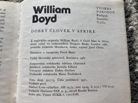 Dobrý človek v afrike-prvé vyd.1987,