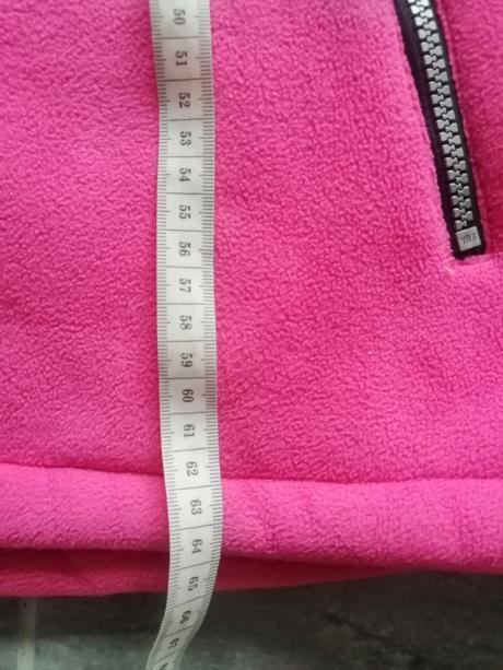 Ružová flísová bunda s kožušinou v176, 176