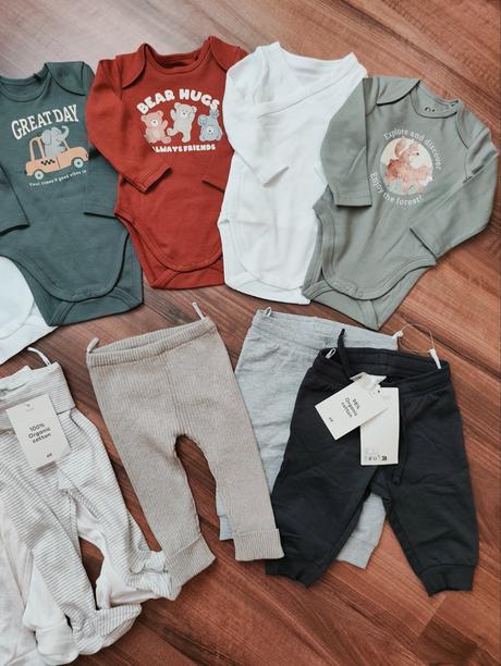 Balík body, legíny, polodupačky, tepláky, 68–80