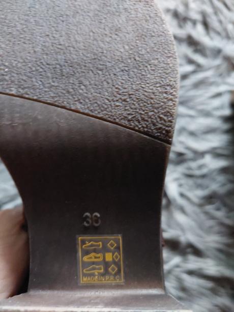 Čižmy hnedé nezateplene veľkosť 36, 36