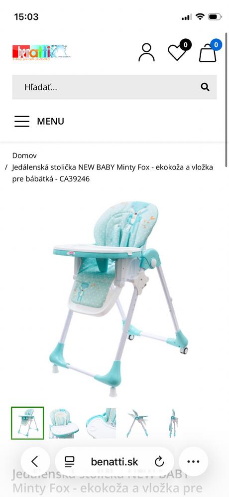 Jedalenska stolicka new baby, new baby