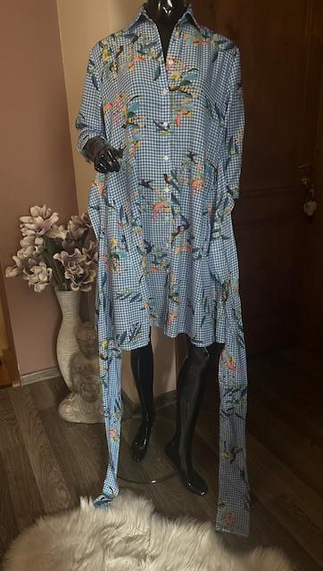 Kockované košeľové šaty s hrubým pásom chantall, chantall,40