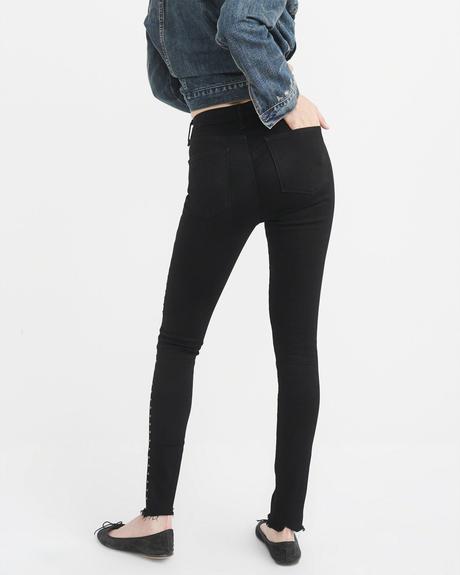 Vybijane  skinny s vysokym sedom a&f s/m, abercrombie&fitch,m / s
