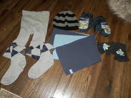 Mix čiapka+rukavice+pančušky+šál, 104–116