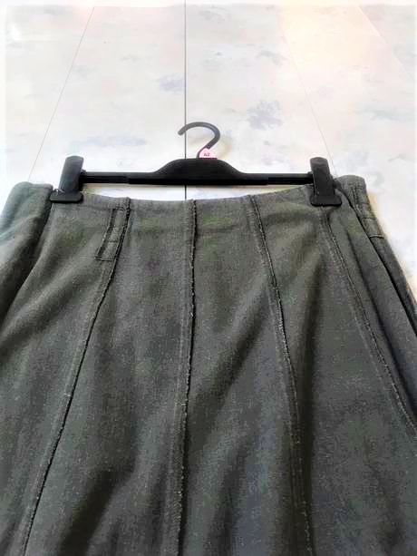 Ľanová tulipánková dlhšia sukňa, george,44