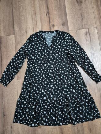 Krátke šaty s dlhým rukávom, l