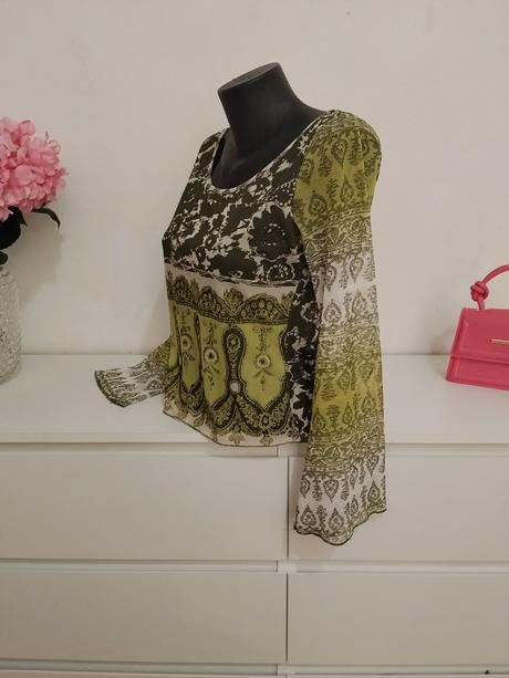 Liu jo - dizajnový boho top so zvonovými rukávmi, liu jo,m