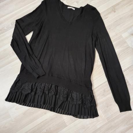 S/m predlzeny aveter lemovany volanom s cipkiu, orsay,m